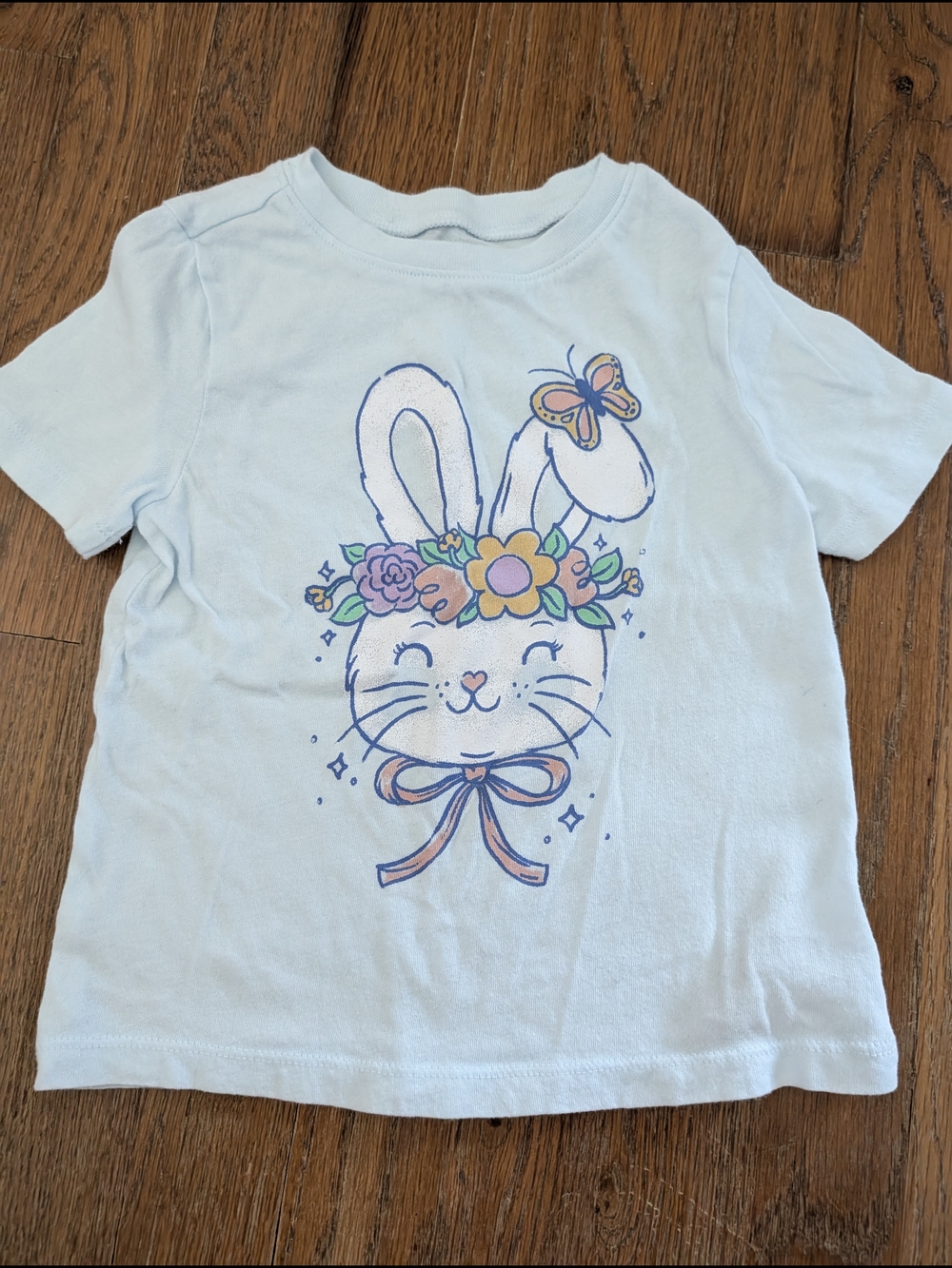 Old Navy Light Blue Girls' Bunny Graphic Tee 3T